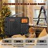 XHDATA D-109 Radio portatile digitale stereo AM SW MW Radio FM Compatibile con Bluetooth Radio multifunzionale Supporto Lettore di schede TF