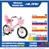 JOYSTAR Little Daisy Bicicletta per bambini per ragazze dai 2 ai 7 anni, Bici con sedile e stelle filanti per bici da bambola, Bici con bandiera e targa