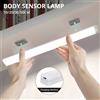 HVIERO Luci notturne Lampada con sensore di movimento a LED wireless USB ricaricabile magnetica per armadio, camera, armadio, cucina, corridoio, lampadina con rilevatore di tubi