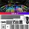 KALADA 18 in 1 Dual Zone Symphony Streamer Luce ambientale per auto Interni LED a colori RGB Neon Acrilico Strip Atmosfera Kit di illuminazione App