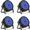 U'King 4PCS 200W LED Par Light DMX512 18x8W RGBW LED Wash Light Effect Luce piatta per DJ Disco Party Club Wedding Stage Light