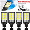 BALDR Potente lampada da parete a LED solare per esterni a LED per cortile ricaricabile con induzione del corpo umano, giardino, terrazza, porta del garage, illuminazione stradale