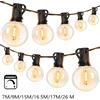Topdii 9M/26M Festoon LED Globo String Light Fata LED G40 All'aperto Per La Festa Di Natale Decorazione del Giardino Ghirlanda Lampada Strada Patio Cortile