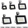 Adiodo Proiettore a LED Sensore di movimento PIR Faretto a LED per esterni 10W 20W 30W 50W 100W IP66 Illuminazione da giardino per esterni impermeabile Lampione stradale
