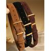 Cintura Police In Vera Pelle Scamosciata, Unisex, Altezza 3,5 Cm, Accorciabile, Con Fibbia In Metallo, Regalo Perfetto - 5