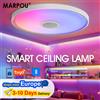 MARPOU Lampada da soffitto a LED TUYA RGB Smart Lights Lampadario musicale con telecomando per altoparlante per soggiorno interno camera da letto