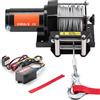 SucceBuy Verricello elettrico ATV/UTV da 3000 libbre Verricello in corda d'acciaio da 12 V CC con rullo cavo da 39 piedi Telecomando cablato per rimorchio fuoristrada