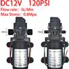 NONE Dc 12V 120PSI 60W 5L/Min Pompa A Membrana Ad Alta Pressione Mini Pompa Elettrica Autoadescante Lavatrice Acqua Spruzzo di pesticidi