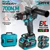 YOFIDRA 700N.M Brushless Trapano a percussione elettrico Cordless Cacciavite Piastre Terreno Lavorazione del legno Strumento elettrico per Makita Batteria Spille