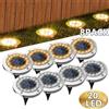 super-cheese 1/4/8 pezzi luci solari per esterni 8/20 LED disco lampada sotterranea faretto luce solare interrata per la decorazione del cortile del prato del giardino domestico