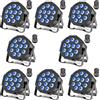 U'King 8PCS Batteria LED Par Luce RGBW Stage Piatto Luce Stroboscopica Par Effetto Luce DJ Disco Party Holiday Bar Matrimonio Compleanno
