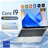 Laptop da 14.1 "per studenti e aziende, Computer portatile 2025 con Intel Core i9 8950 hk16gb RAM 1TB 2TB SSD , Webca, leggero e sottile.