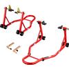 SucceBuy Supporto per moto Ascensore 850 libbre Anteriore Posteriore Combo Stand Ascensore Ruota anteriore Supporto a doppia forcella Posteriore U + L Forcella Forcellone Supporto per bobina
