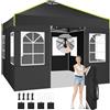 SANOPY Tenda da festa impermeabile con gazebo pop-up pieghevole 3x3m con gazebo da giardino con protezione UV a parete su 4 lati con apertura di ventilazione in rete