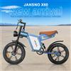 Jansno X60 Ebike 1500W Doppio Motore 48V23Ah 20 Pollici Fat Tire Bici Elettrica a Sospensione Completa Mountain Snow Off Road