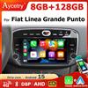 Aycetry Autoradio Multimediale Wireless 7'' con Carplay e Android 15 per Fiat Linea Punto Evo 2010-2015, 1 DIN, Stereo 4G LTE