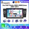 Podofo Autoradio con schermo touch HD da 7 pollici, CarPlay wireless, Android Auto, per FIAT Punto 2005-2009/Linea 2007-2011, lettore multimediale per auto, GPS, FM, WIFI, Bluetooth, Mirror Link,
