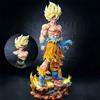 Bandai Jt Statua Dragon Ball Z Son Goku Figura Teste Sostituibili Base Led Super Saiyan Goku Action Figures Modalità Collezione Giocattoli Regali