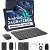 URAO Tablet da 10 pollici Android 15 A523 Tablet 8 Core 24GB + 128GB 1TB Espansione WiFi 6 5MP + 8MP Stilo Tastiera Mouse Cuffie PC PAD Set