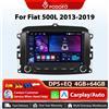 Podofo 7 pollici WIFI Carplay Lettore multimediale per auto per FIAT 500L Android GPS Navigazione Autoradio Mirrorlink Touch Screen Radio