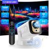 Magcubic Proiettore Magcubic HY310 Android 11 4K Nativo 1080P con Auto Focus, 330 ANSI Lumen, Dual Wi-Fi, BT 5.4, Air Mouse e Controllo Vocale per Film in Casa e all'Aperto