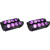 HYULIGHTS 2PCS 8x15W 4in1 RGBW Fascio Moving Head Wash DJ Bar Strobe Effetti scenici Led Spider Light