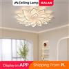 IRALAN LED Lotus Lampadario a soffitto APP Telecomando Dimmerazione infinita Lampada a sospensione Camera da letto Studio Lampada da soffitto Decorazioni per la casa
