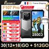 Fossibot F107 Pro Smartphone Rugged 30(12+18)GB + 512GB Android 15 28000mAh 66W 200MP+32MP 5G NFC/GPS Doppia Torcia Luminosa