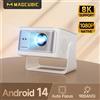 Magcubic Android 14 900ANSI Proiettore Messa a fuoco automatica Nativa 1080P Supporto 8K con Wifi6 BT5.4 Film portatile all'aperto HY350Max