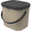 ROTHO - Pattumiera Albula Cappuccino 6 litri - h20,8x23,5x20 cm