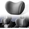 AIXIMA Cuscino Collo Auto, Poggiatesta Auto, In Memory Foam, Cuscino Poggiatesta Auto,Con Cinghie Regolabili Fodera Rimovibile Traspirante per Il Sedile Dell'ufficio Del Gioco Di Guida (Grigio)