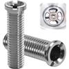 YueJieSelected 2 lavelli a vite cava, vite cava per valvole a cestello, M12 x 50 mm, in acciaio inox, vite cava da 50 mm, adatti per lavelli da cucina, lavelli a cestello, accessori per lavello, argentati