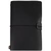 plplaaoo quaderni di Viaggio,Quaderno Vintage in Pelle PU, diario Viaggio Ricaricabile Vintage, Blocco Note Personalizzato A6 Classico Rilievo per Donne Uomini Ragazze, 8.2 x 5 Pollici(Nero)