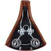 Qiilu KIMISS Raleigh Brown Sits Sella da Ciclismo Pelle PU Marrone Metallo Universale Comodo Rivetti Marroni Sella per Bici Sella per Bicicletta a Molla in Pelle PU Resistente
