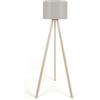 LBSIGN Lampada Treppiede Da Pavimento 38x140 Cm Design Moderno 60W Beige E Crema