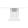 FC Tavolo da pranzo con vano portaoggetti, tavolo da cucina con ripiani a 3 livelli, 140x75x75 cm, Bianco