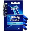 Gillette Blue II Plus Rasoi 4 pezzi