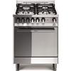 Lofra Cucina a Gas 4 Fuochi Forno Elettrico Multifunzione Ventilato con Grill Larghezza x Profondità 60x60 cm Classe energetica A colore Inox - M66MF/C