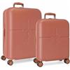 Pepe Jeans unisex. 7689526 Set di valigie Highlight terracotta 55-70cm [2756541], Rosso, Casual, Sintetico, ABS/Policarbonato, Medio, Cabina