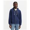 Levi's per uomo. 34584-0011 Nuova felpa blu navy con zip originale [2921406], Casual, Cotone
