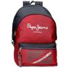 Pepe Jeans unisex per bambino. 6682421 Zaino porta computer Clark con due scomparti rossi [3017862], Rosso, Casual, Poliestere, moda per bam
