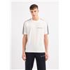 A|X Armani Exchange per uomo. 8NZTSGZJ9AZ1116 T-shirt bianca dalla vestibilità standard [3104666], Bianco, Casual, Cotone, Manica corta