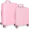 Pepe Jeans per donna. 768952C Evidenzia il set di valigie rigide 55-70 cm rosa [3134834], Casual, Granata, ABS/Policarbonato, Grande, Cabina