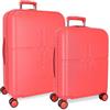 Pepe Jeans unisex. 768952D Evidenzia il set di valigie rigide 55-70 cm corallo [3134835], Casual, ABS/Policarbonato, Grande, Cabina