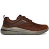Skechers per uomo. 210661 Scarpe da ginnastica Delson 3.0 Glavine in pelle marrone [3140783], Basso, Stringhe, Casual