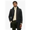 Superdry per uomo. M5011970A Cappotto da città nero sartoriale 2 in 1 [3189657], Casual, Lana