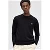 Fred Perry per uomo. K9601 Maglione nero classico [3198452], Casual, Lana