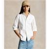 Polo Ralph Lauren per donna. 211891377003 Camicia Oxford bianca [3206702], Bianco, Casual, Cotone, Classico, Manica lunga