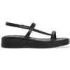 Pepe Jeans per donna. PLS90677 Sandali Haru Mix in pelle nera [3231089], Nero, 3 a 5cm, Fibbia, Casual