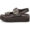 Art per donna. 115791101003_001 1579 sandali in pelle nera Brighton [3235634], Nero, 3 a 5cm, Fibbia, Casual